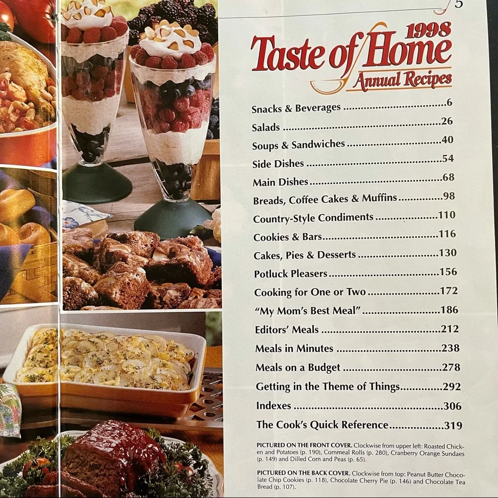 VTG 1998 Taste Of Home Annual Recipes, Hardcover Cookbook